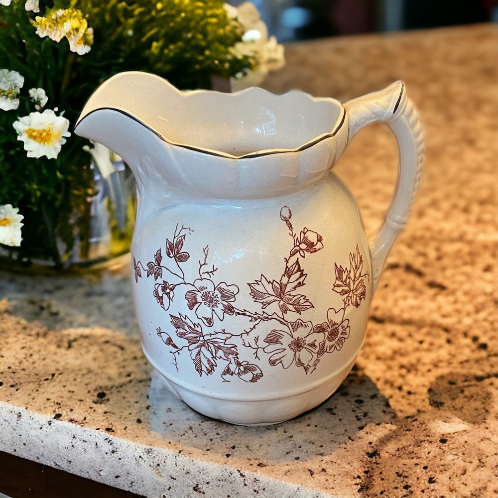 Antique transferware pitcher - Picture 2 of 7